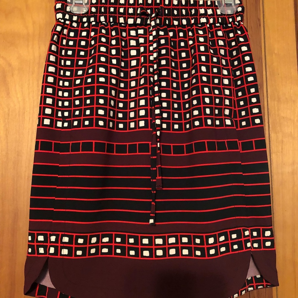 Black and Red Printed Skirt
